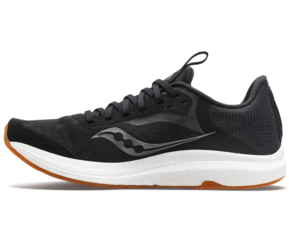 Saucony Women's Freedom 5 Running Shoe, Black/Gum, 8.5 Medium
